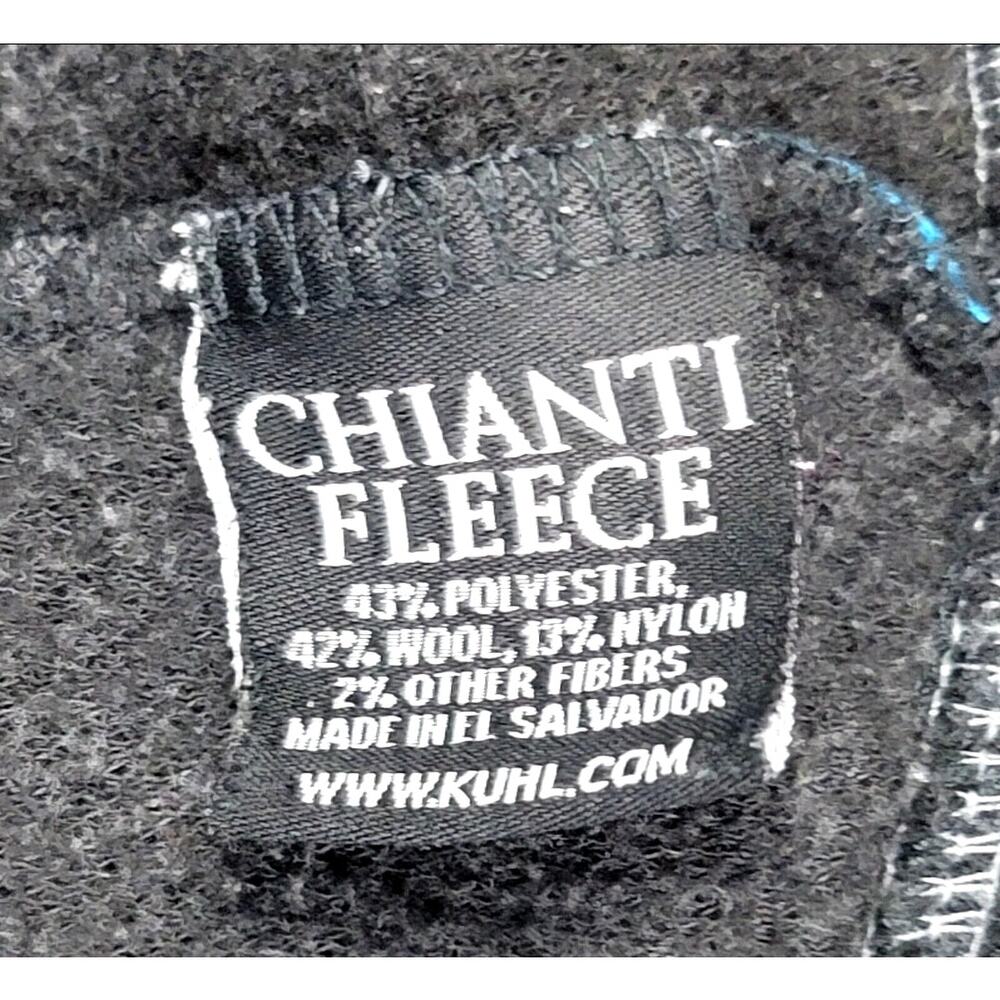KUHL Chianti Wool Blend Fleece Jacket XS Hooded Hiking Outdoor Black Gray - Picture 9 of 9